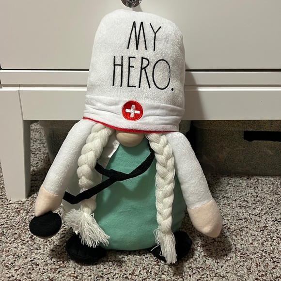 Rae Dunn Other - Rae Dunn doctor / nurse plush gnome “My Hero” weighted decor